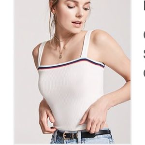 Ribbed Stripe Trim Cami